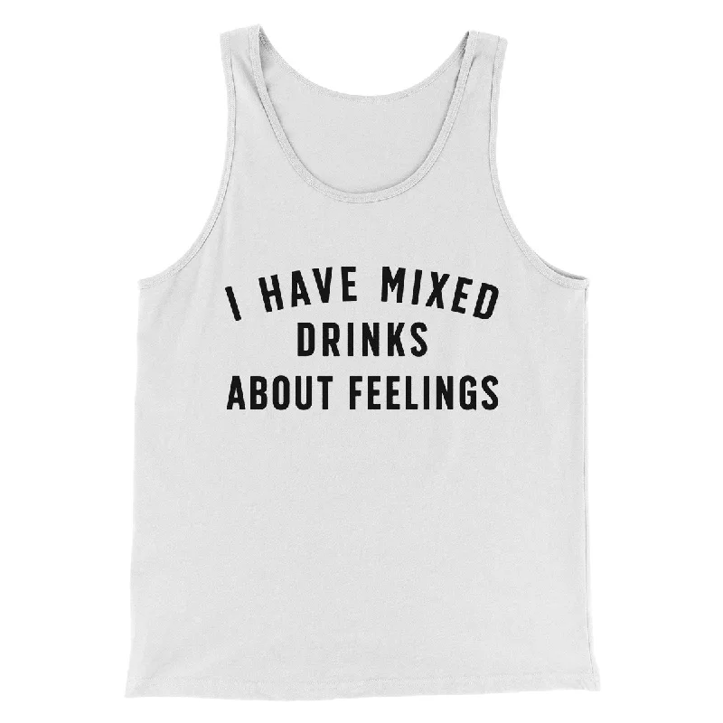 Men’s short-sleeve purl polos-I Have Mixed Drinks About Feelings Men/Unisex Tank Top