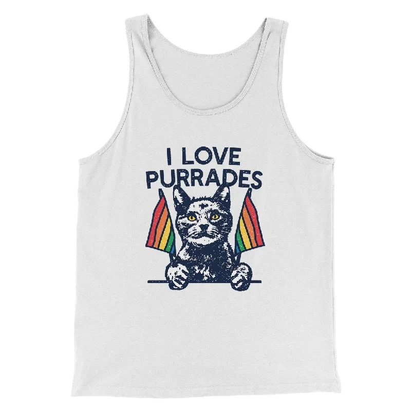 Men’s short-sleeve xeno polos-I Love Purrades Men/Unisex Tank