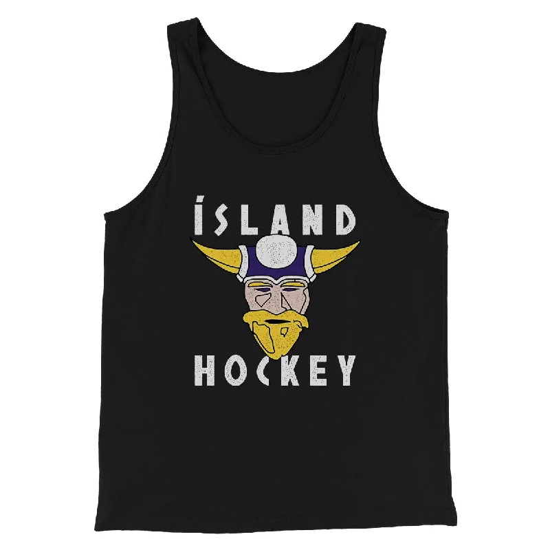 Men’s short-sleeve moot tees-Iceland Hockey Funny Movie Men/Unisex Tank