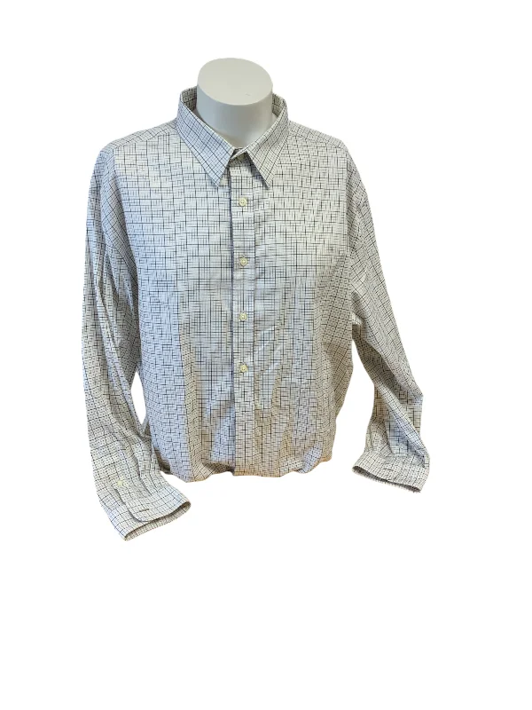 Men's casual orbit-dye shirts-Jos A Bank Men's Shirt CreamXL