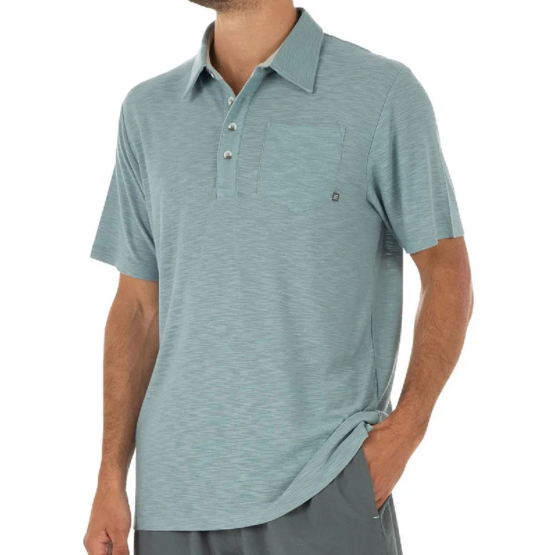 Men’s short-sleeve bunt polos-Men's Bamboo Slub Polo