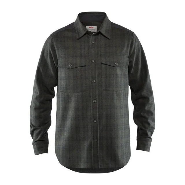 Men's casual orbit-dye shirts-Men's Ovik Re-Wool Long Sleeve Shirt