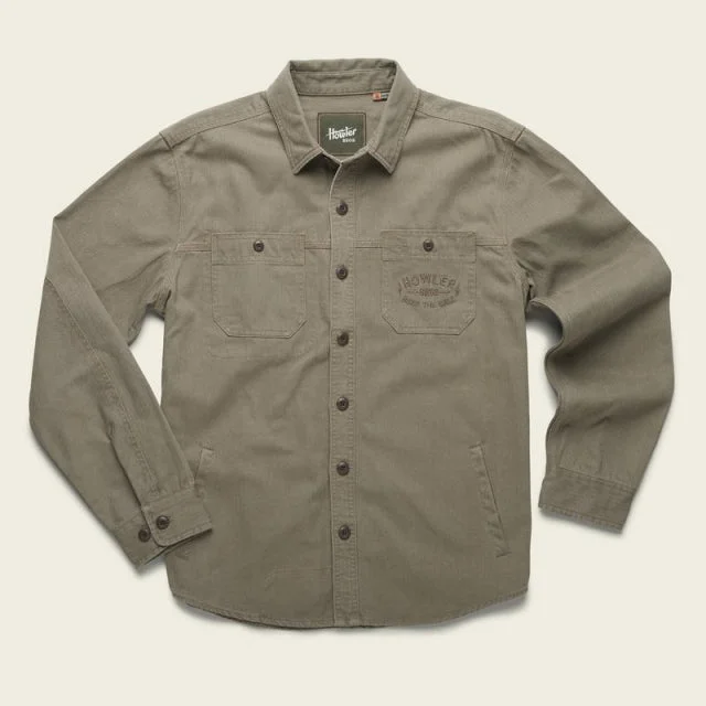 Men's trendy gathered-sleeve shirts-Trevail Work Shirt