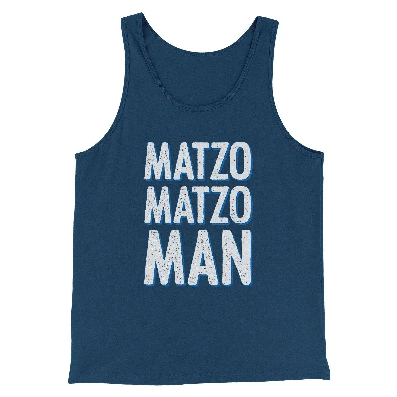 Men’s short-sleeve moot tees-Matzo Matzo Man Funny Hanukkah Men/Unisex Tank Top