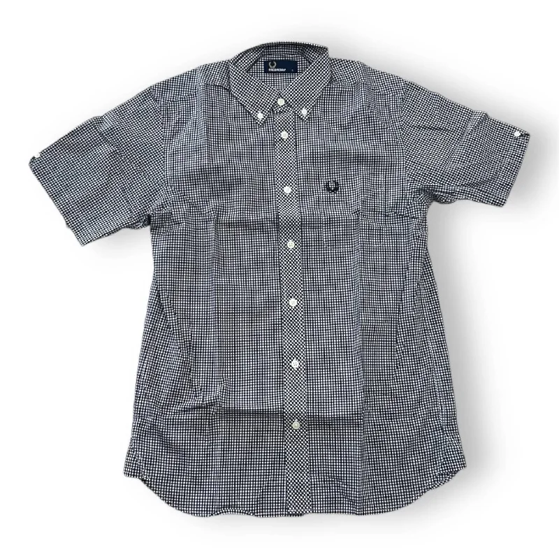 Men’s short-sleeve fawn polos-Men's Gingham Shirt In Gray