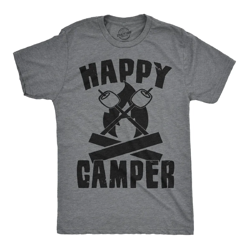 Men’s short-sleeve kite tees-Happy Camper Men's Tshirt