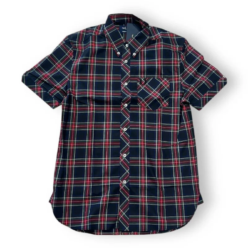 Men’s short-sleeve hued tops-Men's Made In England Short Sleeve Tartan Shirt