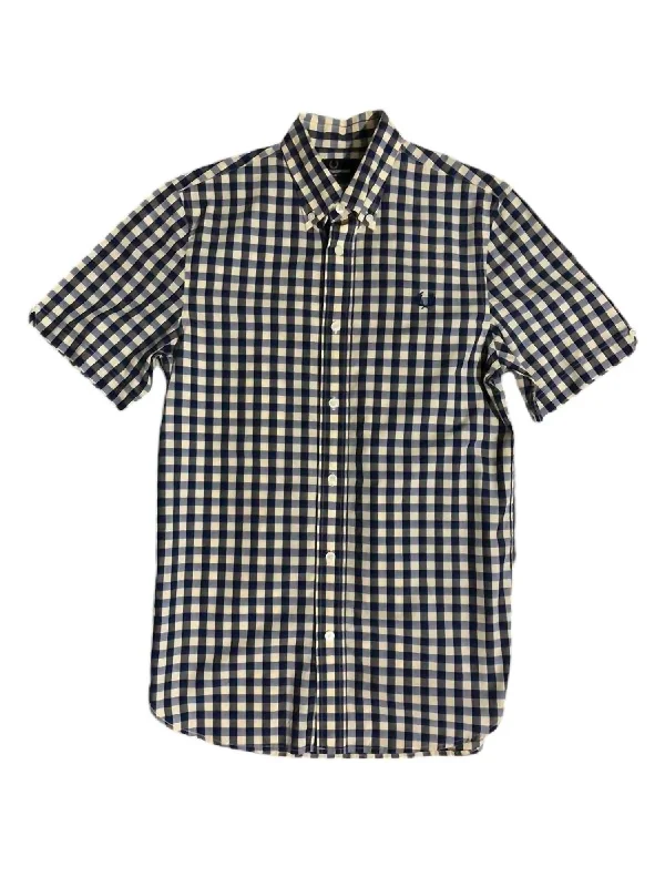 Men’s short-sleeve lark tops-Men's Pastel Gingham Shirt In Wax Yellow