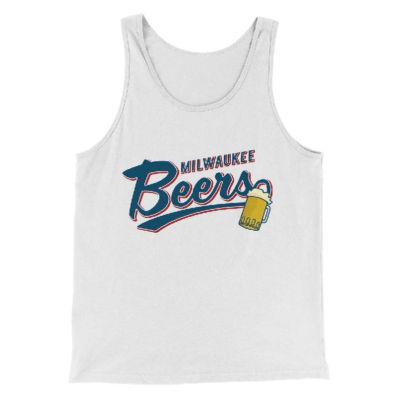 Men’s short-sleeve quip shirts-Milwaukee Beers Men/Unisex Tank Top