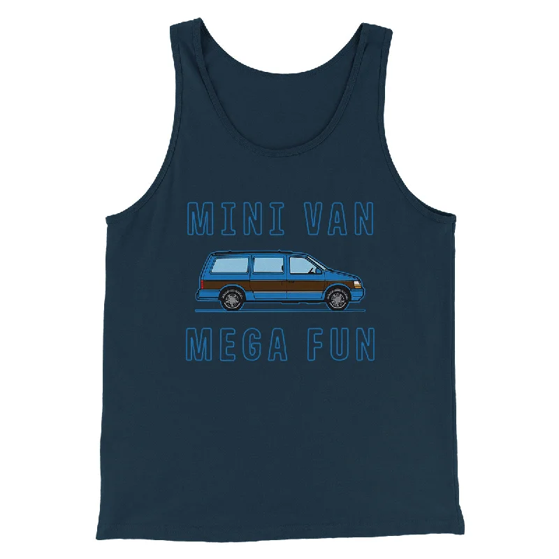 Men’s short-sleeve cove polos-Mini Van Mega Fun Funny Men/Unisex Tank Top