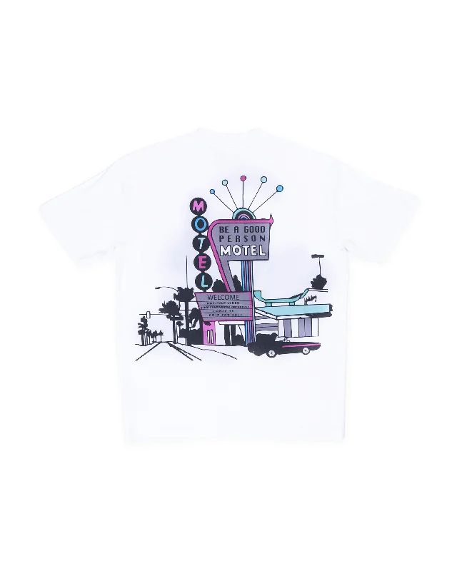 Men’s short-sleeve nape polos-Motel T-Shirt - White