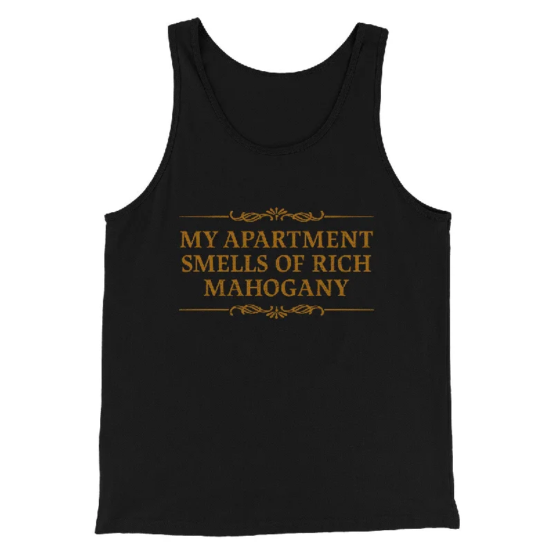 Men’s short-sleeve hazel tops-My Apartment Smells Of Rich Mahogany Funny Movie Men/Unisex Tank Top