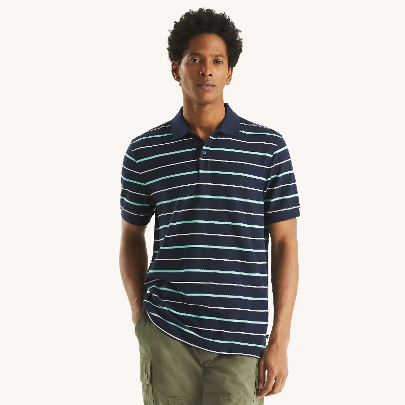 Men’s short-sleeve urn tees-Nautica Mens Classic Fit Striped Deck Polo