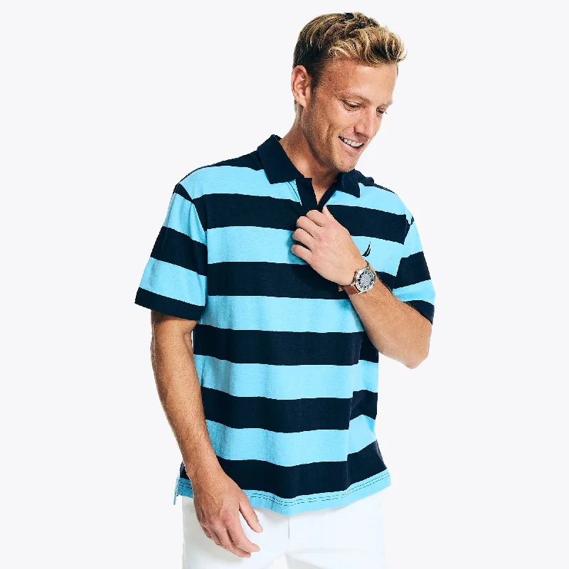 Men’s short-sleeve mire tops-Nautica Mens Classic Fit Striped Polo