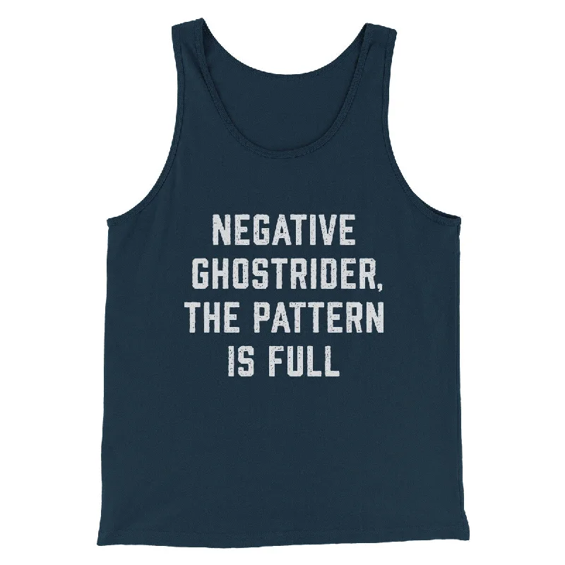 Men’s short-sleeve idyll tops-Negative Ghostrider The Pattern Is Full Funny Movie Men/Unisex Tank Top