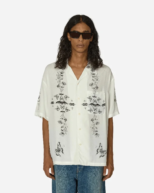 Men’s short-sleeve fizz polos-Dr. Woo Hawaiian Shirt White