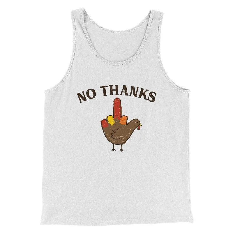 Men’s short-sleeve glint shirts-No Thanks Funny Thanksgiving Men/Unisex Tank Top