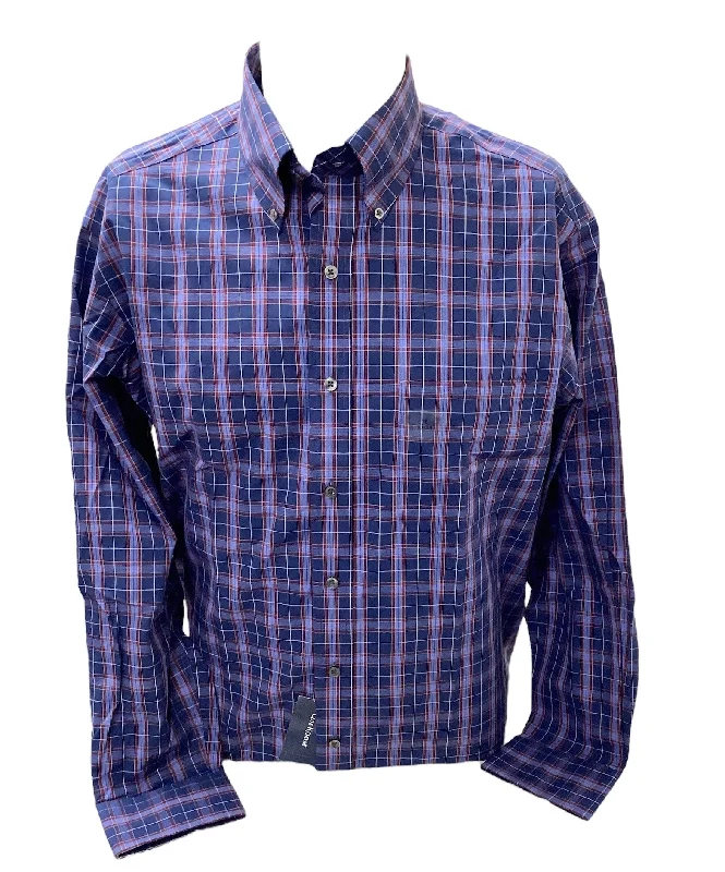 Men's elegant slant shirts-NWT Club Room Men's Shirt Blue 16x32-3