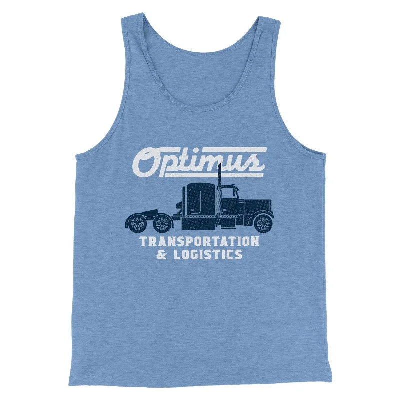 Men’s short-sleeve etch tees-Optimus Transportation Funny Movie Men/Unisex Tank Top