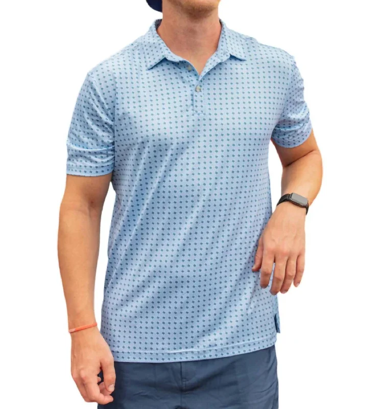 Men’s short-sleeve bunt polos-Performance Polo Shirt In Texas Blue