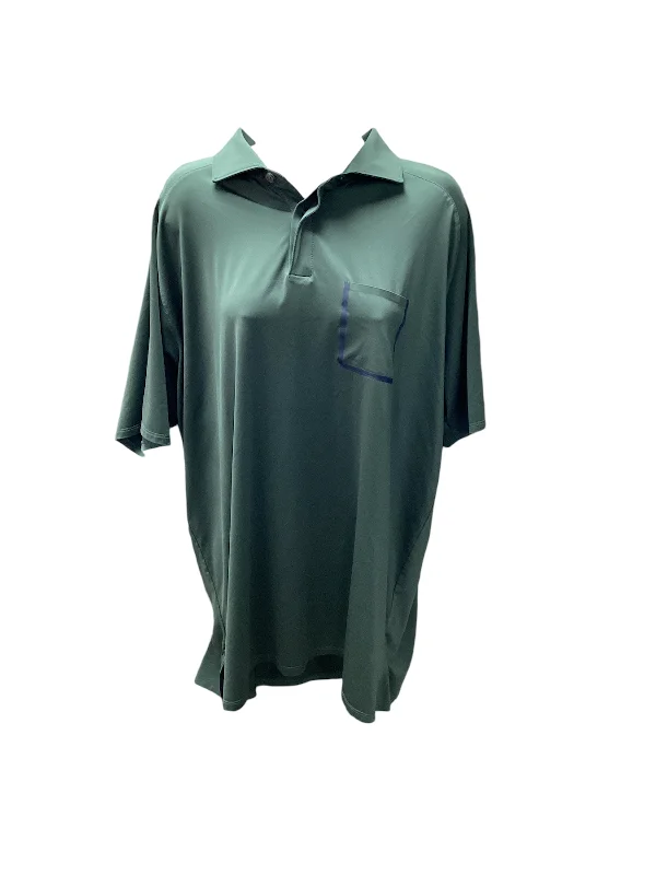 Men’s short-sleeve ivor tees-Peter Millar Men's Polo Green XL