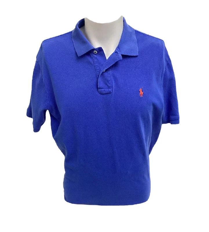 Men’s short-sleeve silt shirts-Polo RL Men’s Polo Blue L