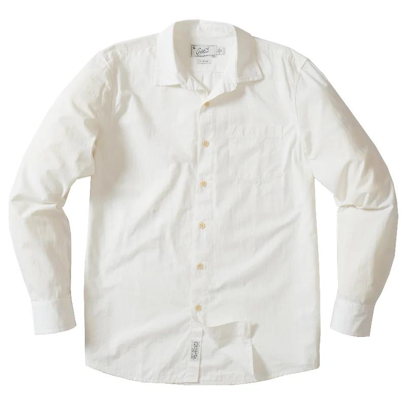 Men’s short-sleeve idle shirts-Portofino Midweight Poplin Shirt - White