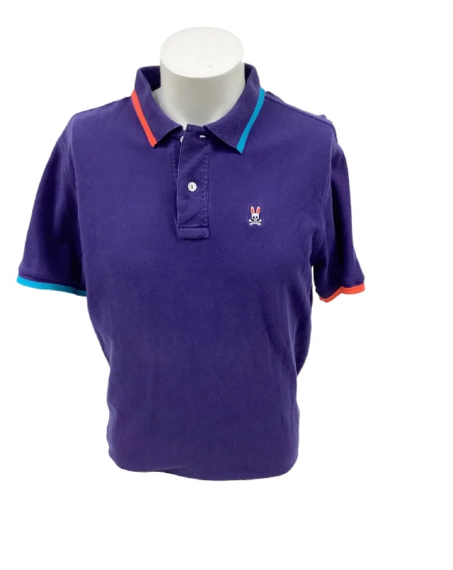 Men’s short-sleeve apex tees-Psycho Bunny Men's Polo Purple 6