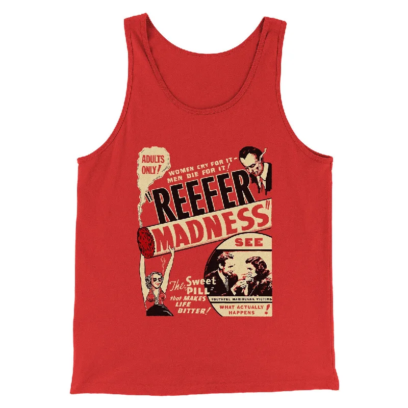 Men’s short-sleeve haven shirts-Reefer Madness Funny Movie Men/Unisex Tank Top