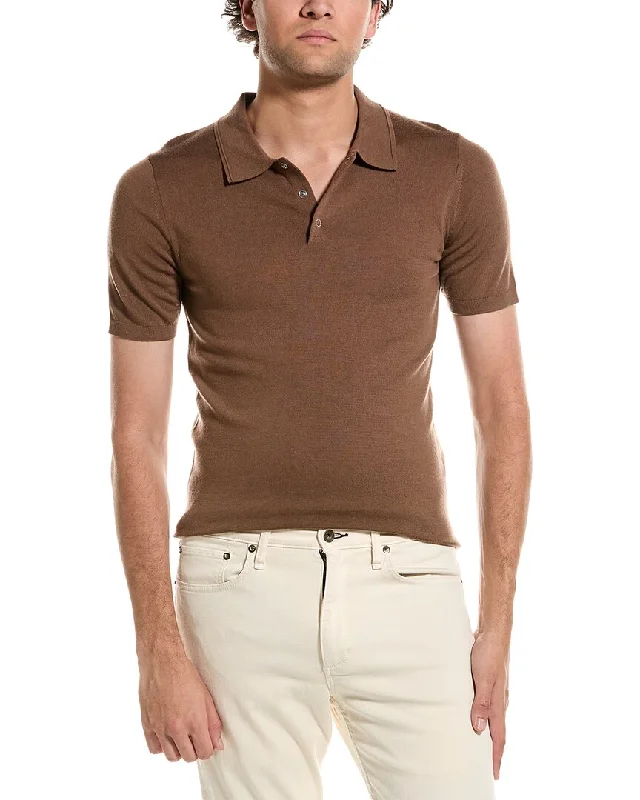 Men’s short-sleeve quill tops-Reiss Blair Merino Wool Polo Shirt