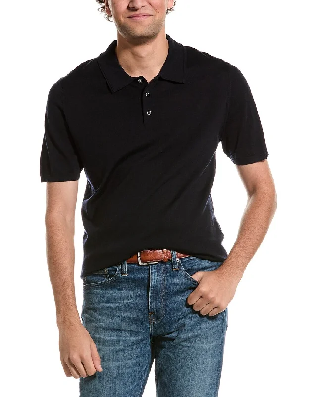 Men’s short-sleeve fawn polos-Reiss Blair Merino Wool Polo Shirt