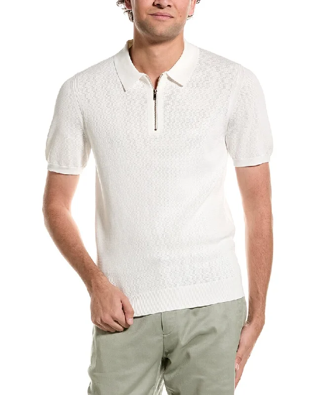 Men’s short-sleeve tilt tops-Reiss Fizz 1/2-Zip Polo T-Shirt