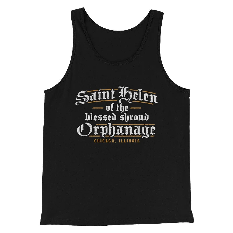 Men’s short-sleeve jet polos-Saint Helen Of The Blessed Shroud Orphanage Funny Movie Men/Unisex Tank Top