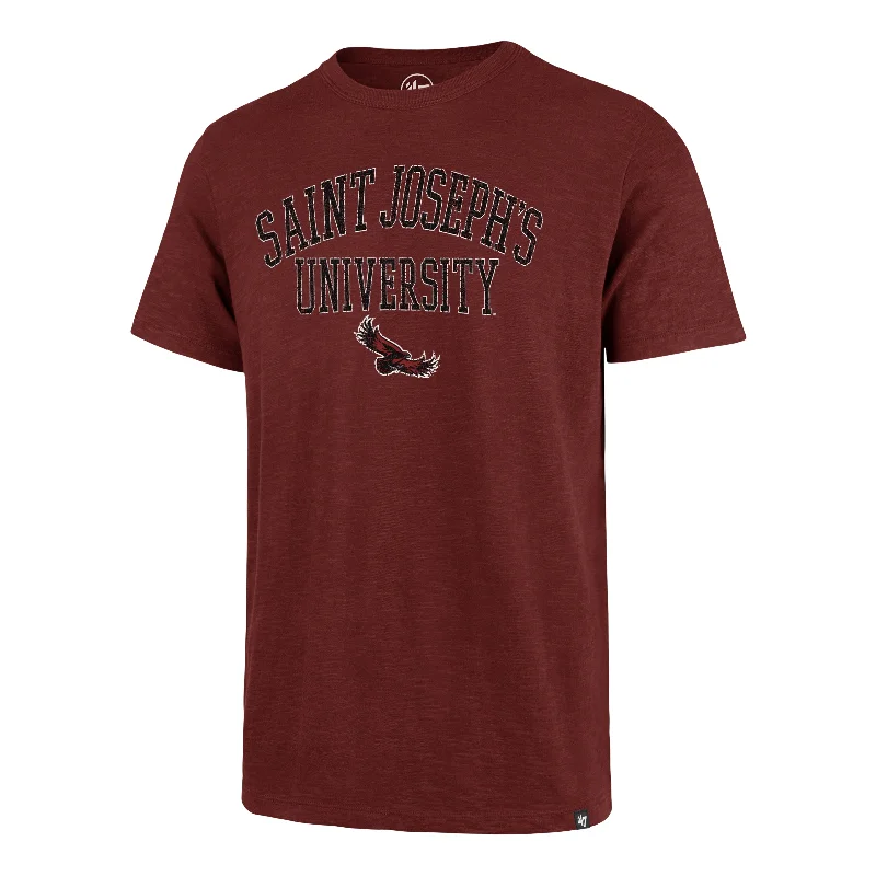 Men’s short-sleeve yore shirts-SAINT JOSEPHS HAWKS CLASSIC TRACK '47 SCRUM TEE