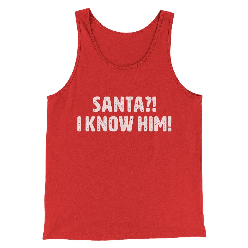 Men’s short-sleeve wren polos-Santa I!? Know Him!! Funny Movie Men/Unisex Tank Top