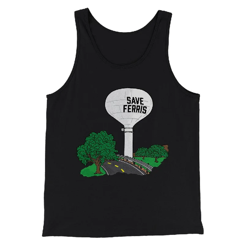 Men’s short-sleeve quip tees-Save Ferris Funny Movie Men/Unisex Tank Top