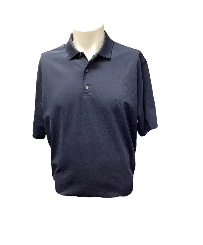 Men’s short-sleeve glint shirts-Short Par 4 Men's Polo Navy L