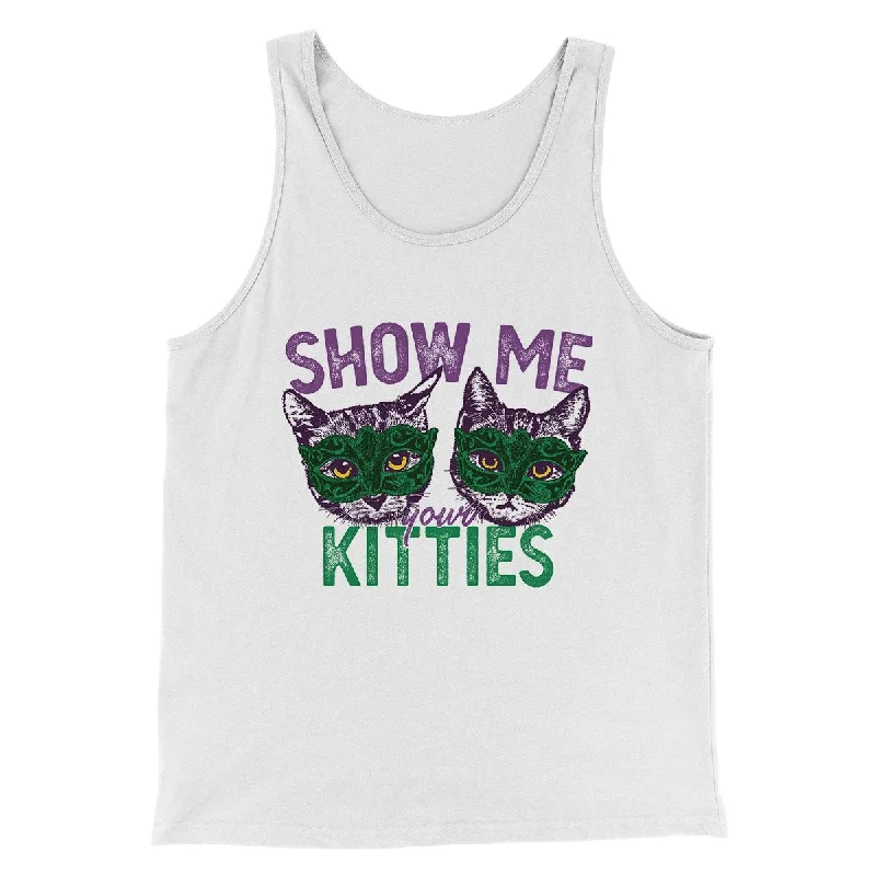 Men’s short-sleeve jet polos-Show Me Your Kitties Men/Unisex Tank Top