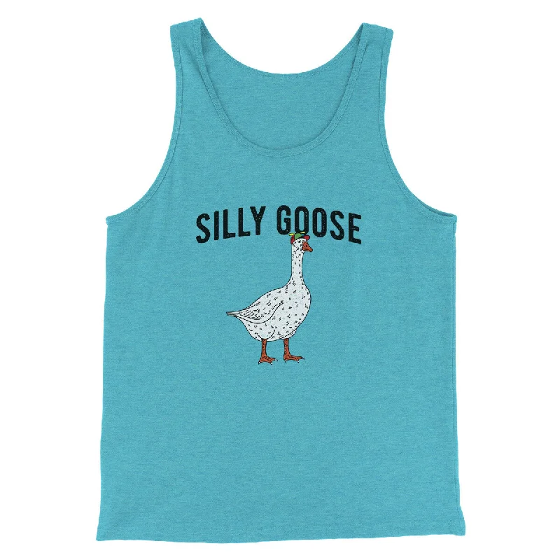 Men’s short-sleeve xeno tops-Silly Goose Men/Unisex Tank Top