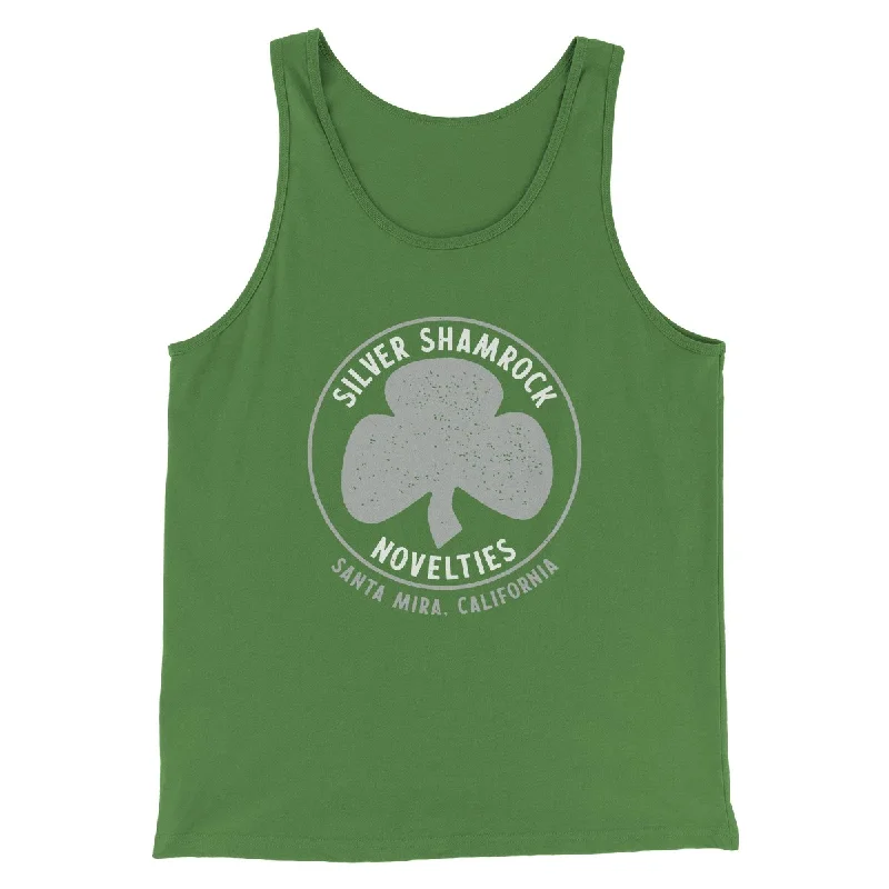 Men’s short-sleeve gush tees-Silver Shamrock Novelties Funny Movie Men/Unisex Tank Top