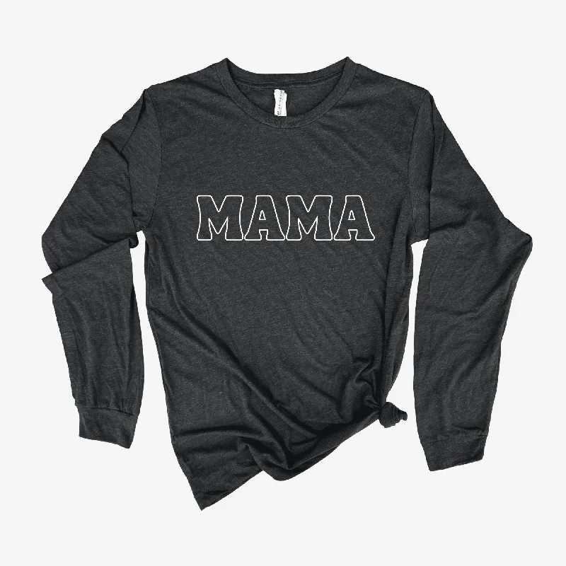 Men’s short-sleeve yew tees-Simple Mama Long Sleeve  *UNISEX FIT*