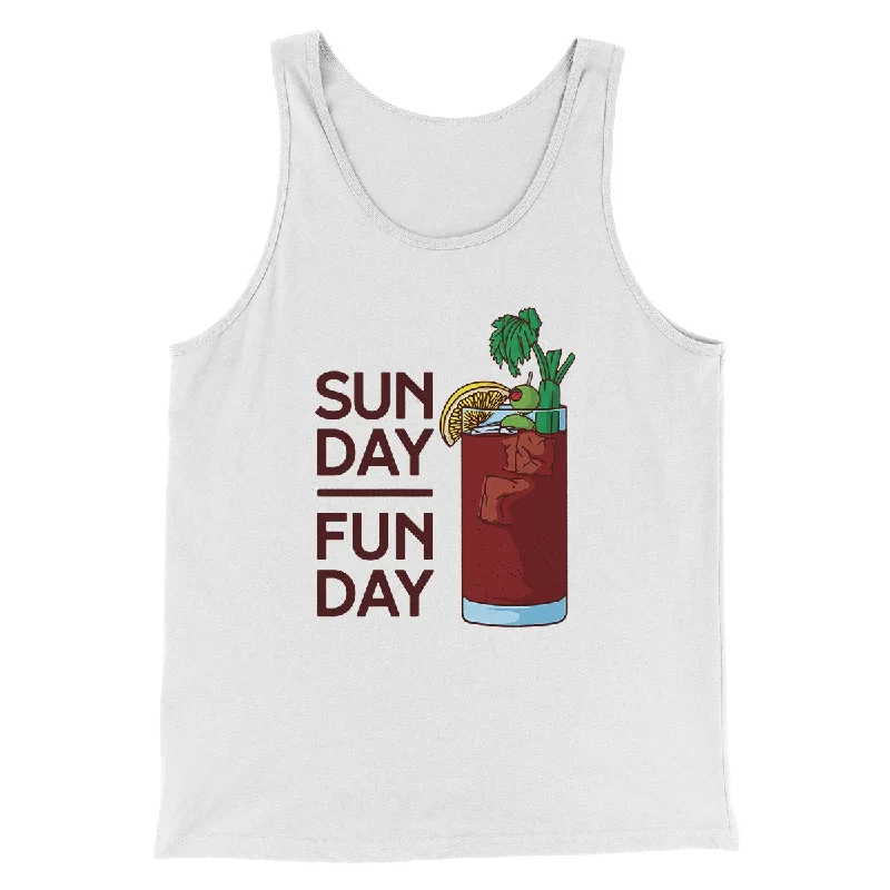 Men’s short-sleeve hazel tops-Sunday Funday Men/Unisex Tank Top