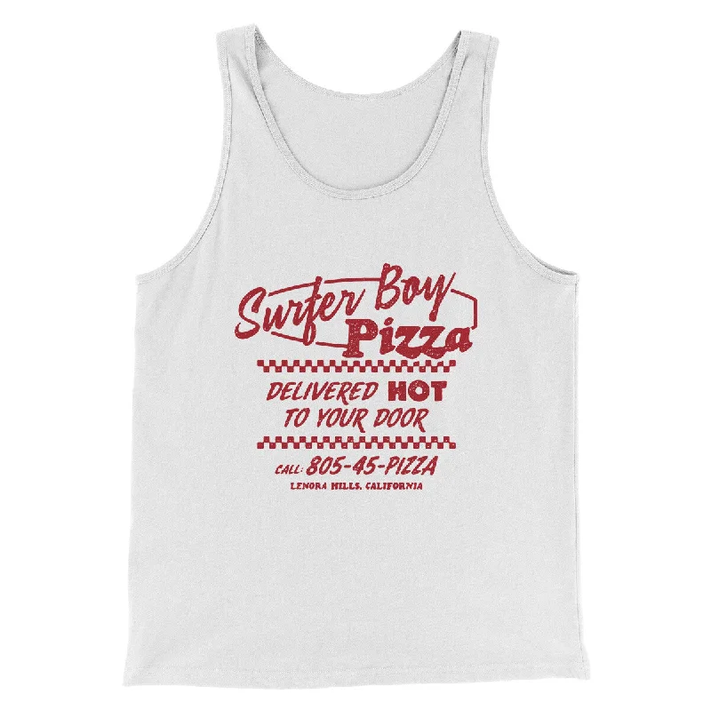 Men’s short-sleeve kestrel polos-Surfer Boy Pizza Men/Unisex Tank Top