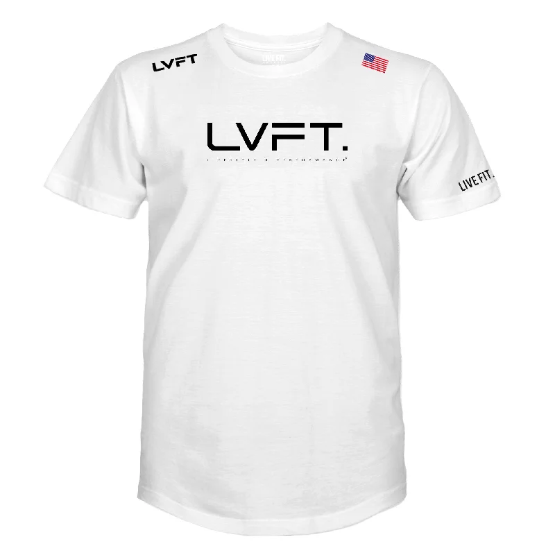 Men’s short-sleeve oust shirts-Team LVFT Scallop Tee - White