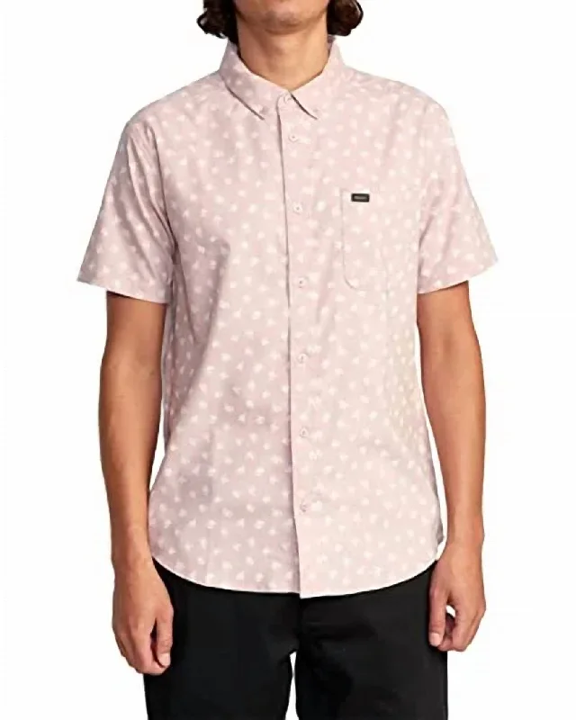 Men's sleek volt shirts-That'll Do Slim Fit Short Sleeve Shirt In Pale Mauve