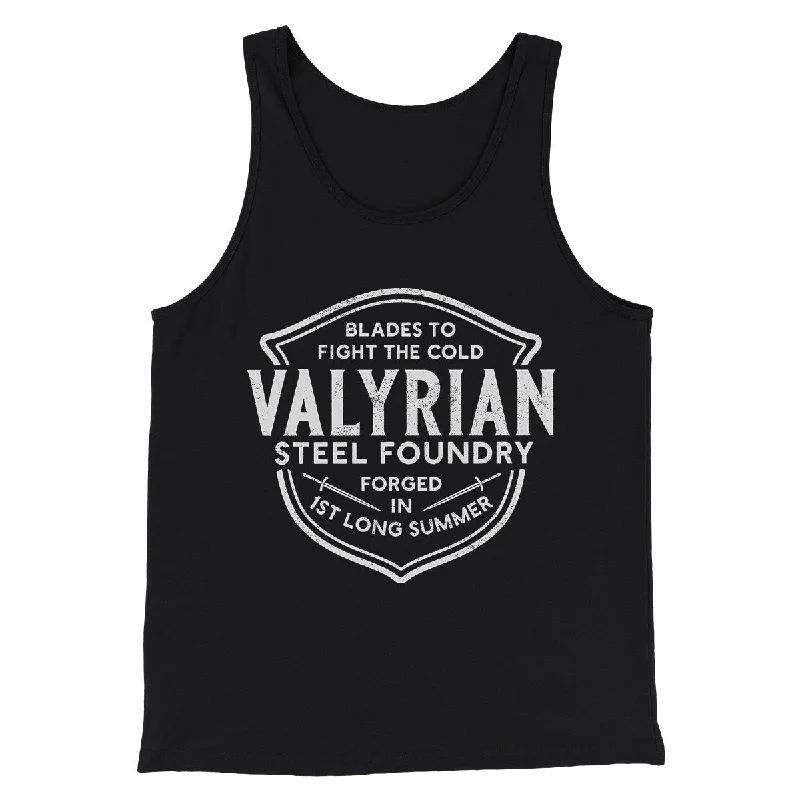 Men’s short-sleeve tilt tops-The Valyrian Steel Foundry Men/Unisex Tank Top