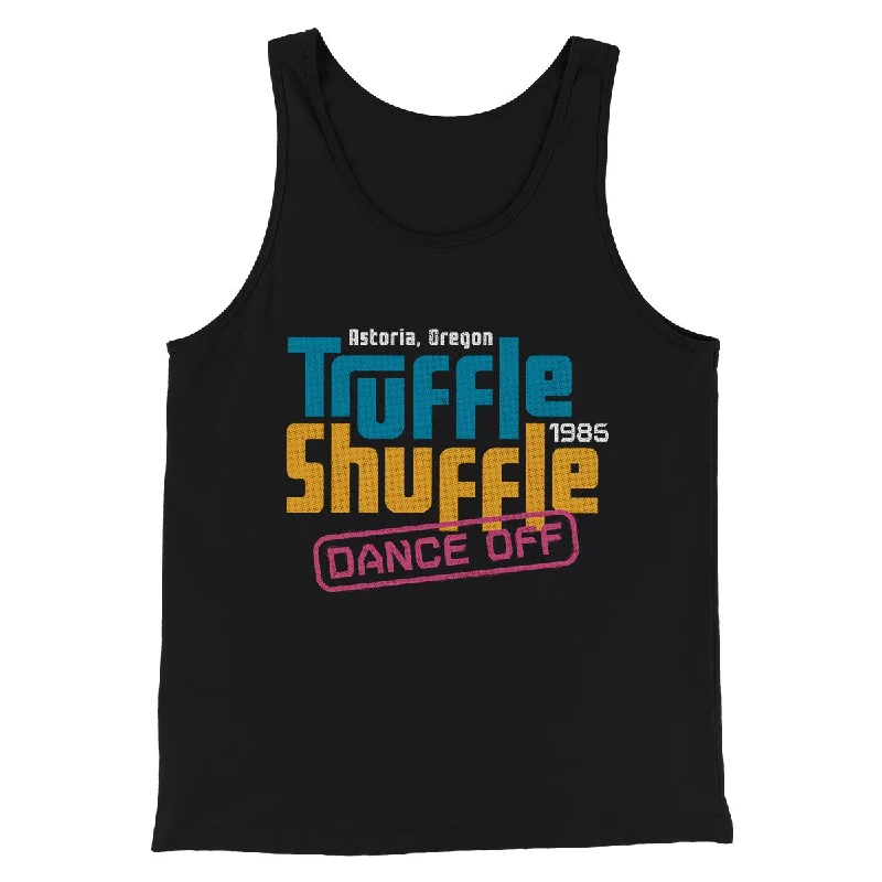 Men’s short-sleeve hazel tops-Truffle Shuffle Dance Off 1985 Funny Movie Men/Unisex Tank Top