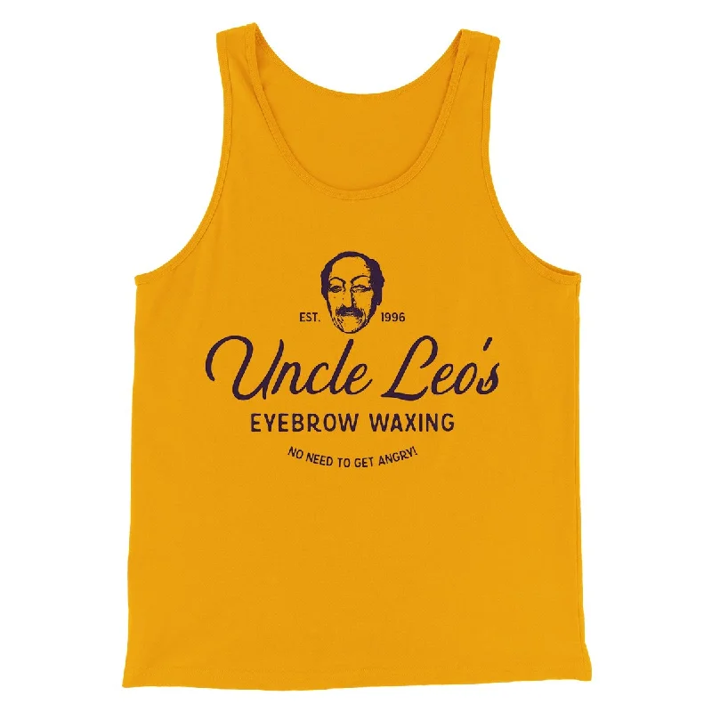 Men’s short-sleeve yarrow tops-Uncle Leo's Eyebrow Waxing Men/Unisex Tank Top