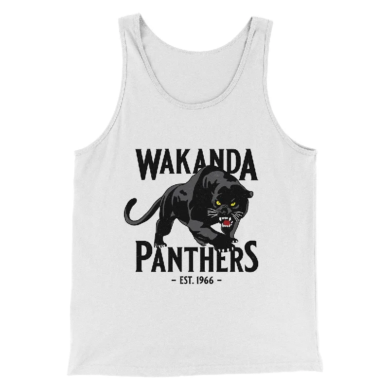 Men’s short-sleeve clad shirts-Wakanda Panthers Funny Movie Men/Unisex Tank Top