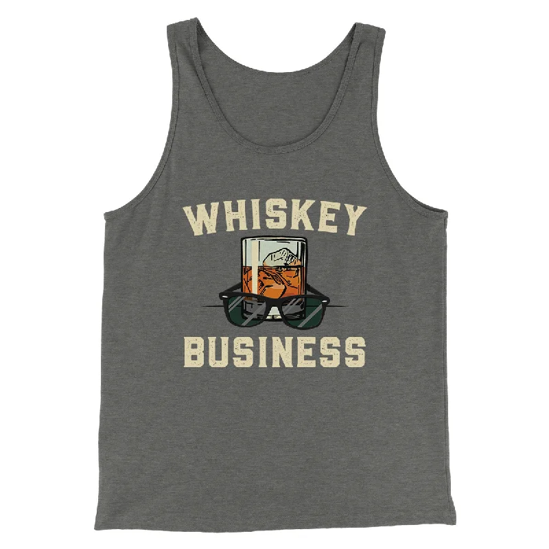 Men’s short-sleeve idle shirts-Whiskey Business Funny Movie Men/Unisex Tank Top